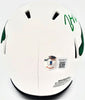 Zach Wilson Autographed New York Jets Lunar Eclipse White Speed Mini Helmet Beckett BAS QR Stock #194722