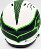 Russell Wilson Autographed Seattle Seahawks White Lunar Eclipse Speed Mini Helmet RW Holo & Beckett BAS Stock #194000