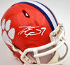Travis Etienne Autographed Clemson Tigers Orange Replica Speed Mini Helmet Beckett BAS Stock #193989