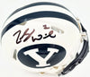 Zach Wilson Autographed BYU Cougars White Speed Mini Helmet Beckett BAS Stock #191114