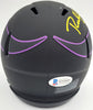 Rich Gannon Autographed Minnesota Vikings Eclipse Black Speed Mini Helmet Beckett BAS Stock #190033