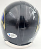 Patrick Queen Autographed Baltimore Ravens Mini Helmet Beckett BAS Stock #185831