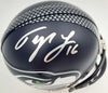 Tyler Lockett Autographed Seattle Seahawks Mini Helmet In Silver MCS Holo Stock #182258