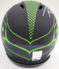 Russell Wilson Autographed Eclipse Black Seattle Seahawks Speed Mini Helmet In Silver RW Holo Stock #178961