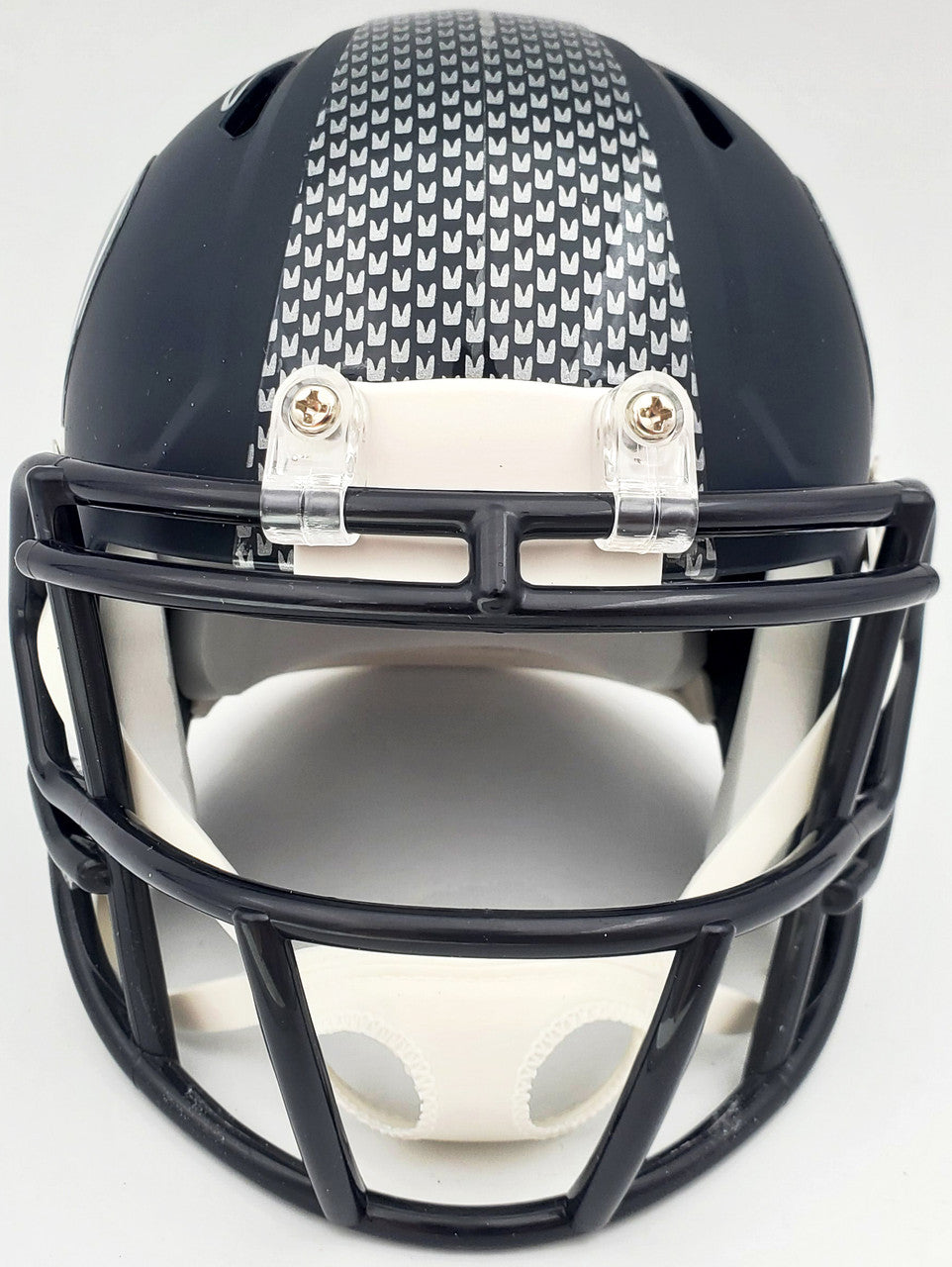 Russell Wilson Autographed Seattle Seahawks Speed Mini Helmet In Silver RW Holo Stock #71468