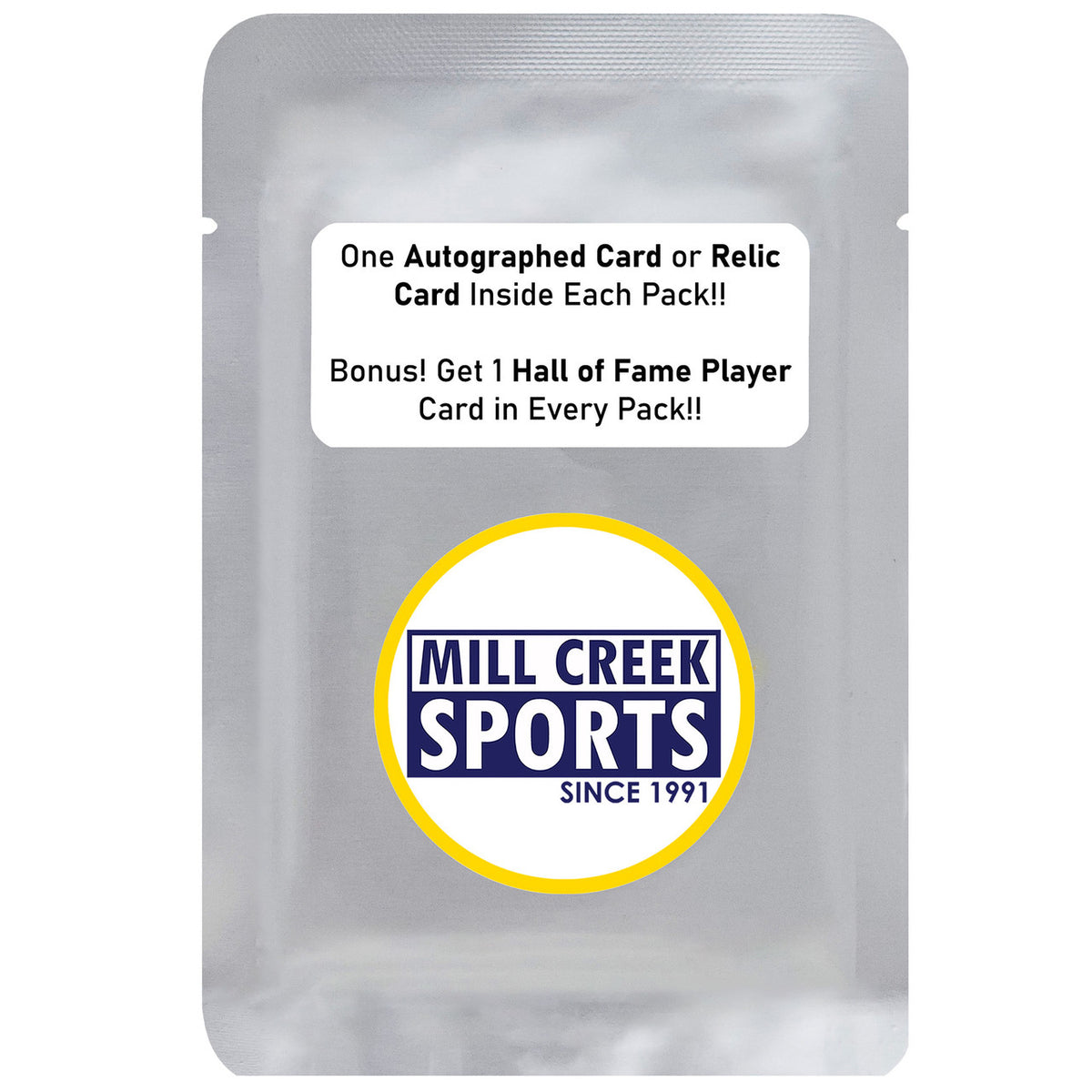 Mystery Sports Card Grab Pack (5 Packs) - Guaranteed Autograph, Relic or Graded Card + Hall of Fame Card