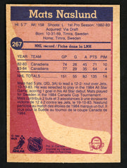 Mats Naslund Autographed 1984-85 O-Pee-Chee Card #267 Montreal Canadiens SKU #151869