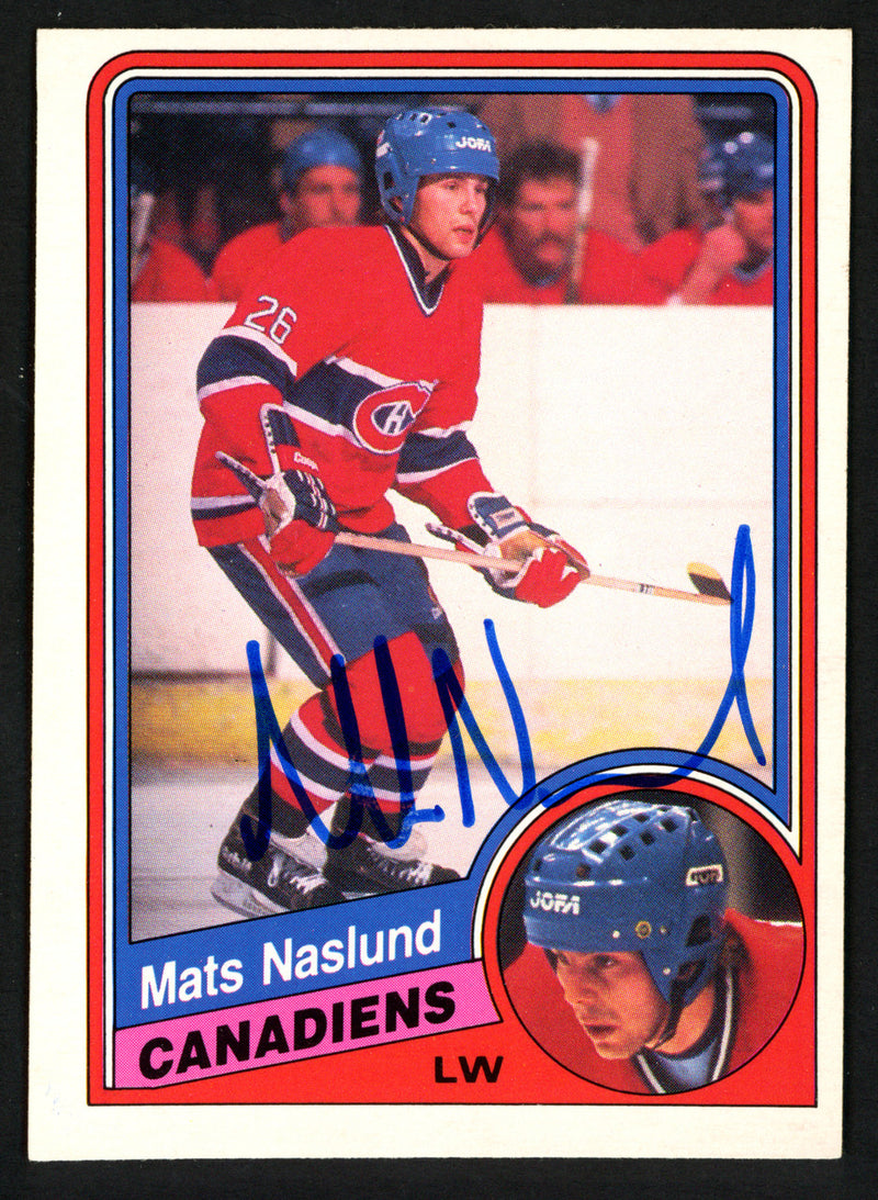 Mats Naslund Autographed 1984-85 O-Pee-Chee Card #267 Montreal Canadiens SKU #151869