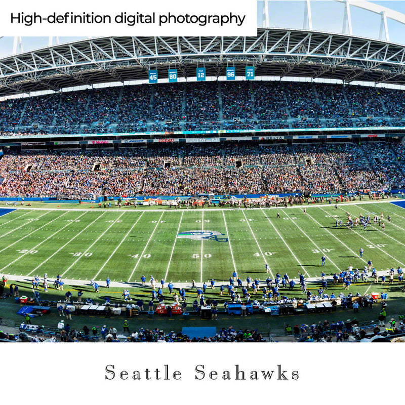 Unsigned Seattle Seahawks Panoramic Photo Throwback Game Stadium Stock #265522