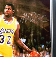 Michael Jordan & Magic Johnson Autographed Framed 16x20 Photo Chicago Bulls & Los Angeles Kings #25/50 UDA Holo #BAM28481