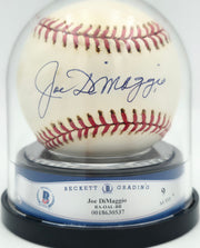 Joe DiMaggio Autographed Official AL Baseball New York Yankees Auto Grade Mint 9 Beckett BAS #18630537