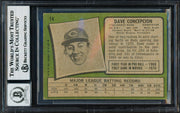 Dave Concepcion Autographed 1971 Topps Rookie Card #14 Cincinnati Reds Auto Grade Gem Mint 10 Beckett BAS #18629911