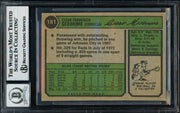Cesar Geronimo Autographed 1974 Topps Card #181 Cincinnati Reds Auto Grade Gem Mint 10 Beckett BAS #18629901