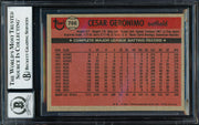 Cesar Geronimo Autographed 1981 Topps Traded Card #766 Kansas City Royals Auto Grade Gem Mint 10 Beckett BAS #18629925