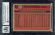 Cesar Geronimo Autographed 1981 Topps Traded Card #766 Kansas City Royals Auto Grade Gem Mint 10 Beckett BAS #18629923