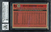 Cesar Geronimo Autographed 1981 Topps Traded Card #766 Kansas City Royals Auto Grade Gem Mint 10 Beckett BAS #18629920