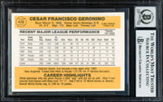 Cesar Geronimo Autographed 1983 Donruss Card #448 Kansas City Royals Auto Grade Gem Mint 10 Beckett BAS #18629861