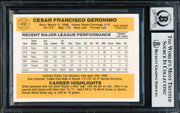 Cesar Geronimo Autographed 1983 Donruss Card #448 Kansas City Royals Auto Grade Gem Mint 10 Beckett BAS #18629862