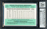 Cesar Geronimo Autographed 1984 Donruss Card #252 Kansas City Royals Auto Grade Gem Mint 10 Beckett BAS #18629879