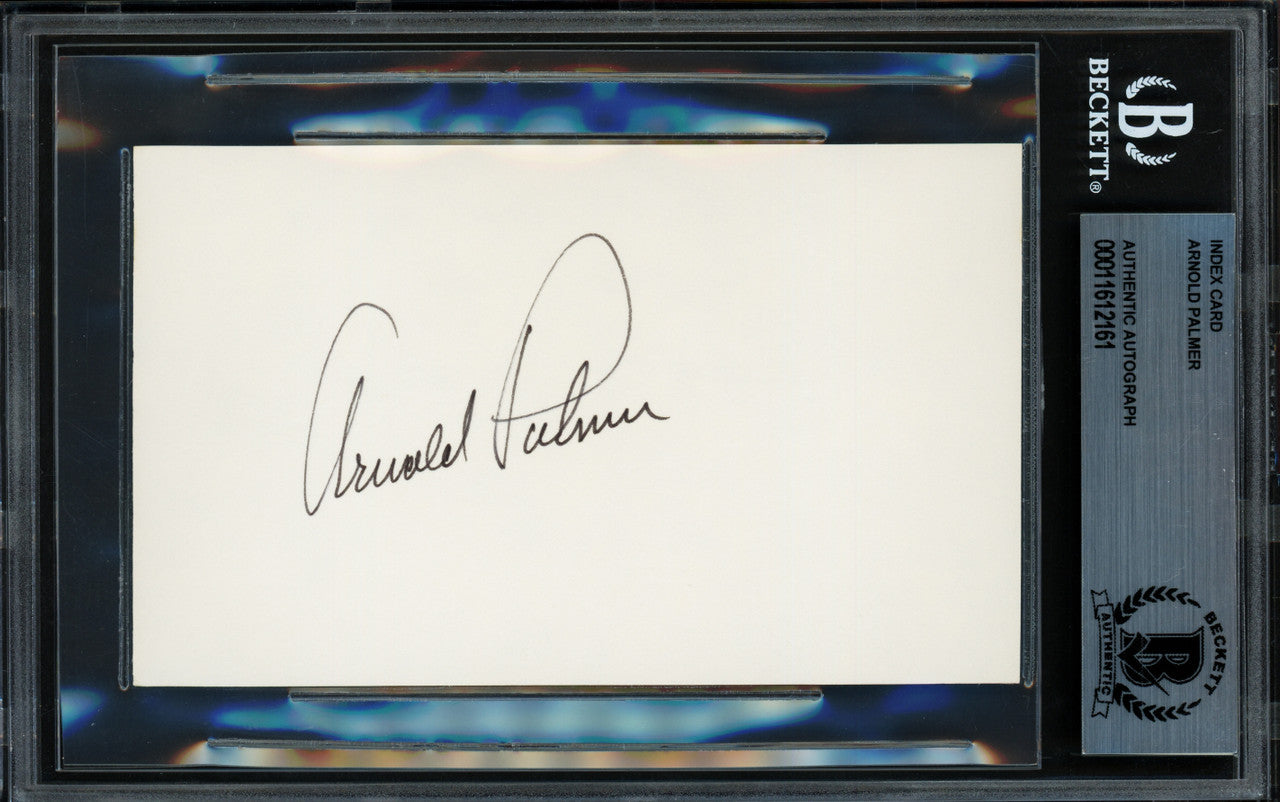Arnold Palmer Autographed 3x5 Index Card Beckett BAS #11612161