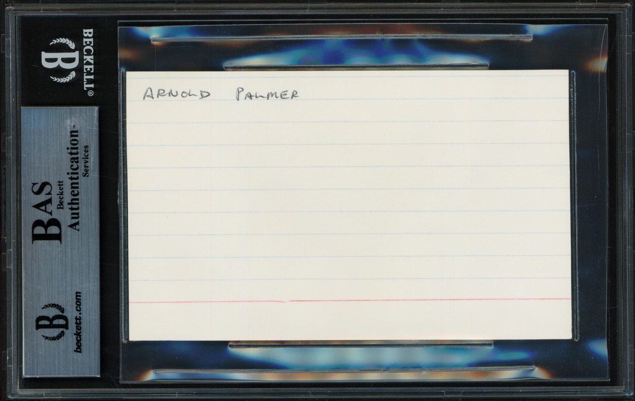 Arnold Palmer Autographed 3x5 Index Card Beckett BAS #11612161
