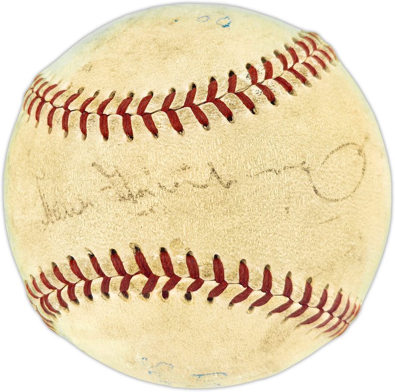 Hank Greenberg Autographed Official Baseball Detroit Tigers Vintage Playing Days Signature Beckett BAS QR #AE48184