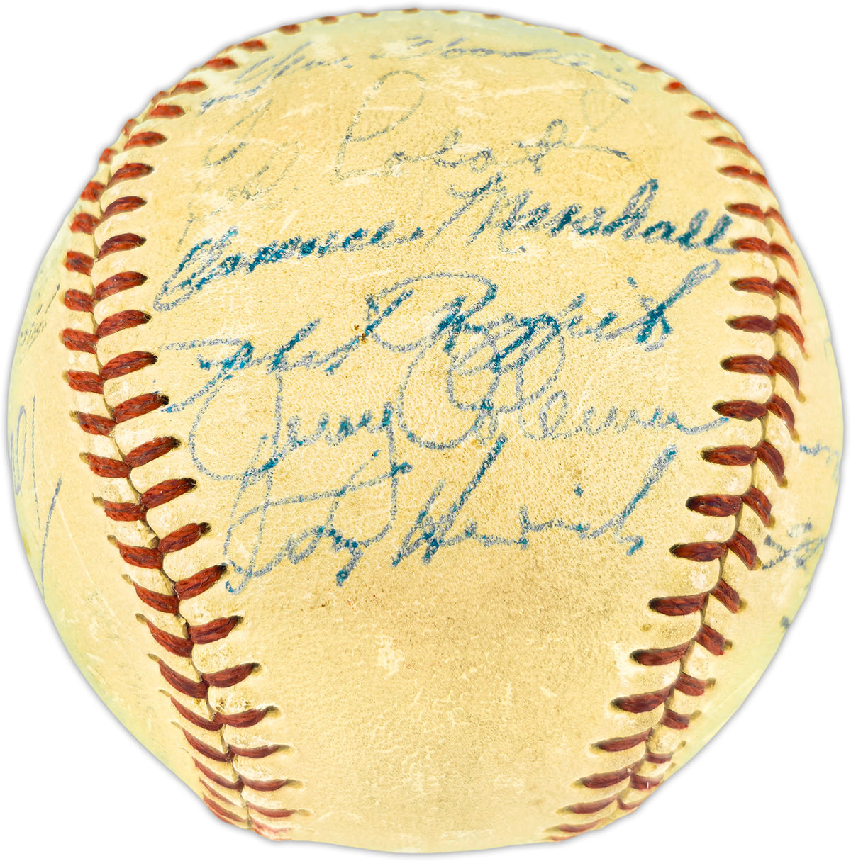 1949 World Series Champions New York Yankees Autographed Official Reach Official AL Baseball With 27 Signatures Including Joe DiMaggio PSA/DNA #B54767