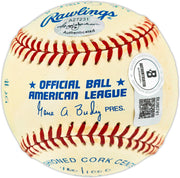 Rod Carew Autographed Official AL Statball Baseball Minnesota Twins, Los Angeles Angels 18 Inscriptions #560/1000 Beckett BAS QR #BU86741