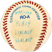 Frank Robinson Autographed Official AL Statball Baseball Baltimore Orioles 16 Inscriptions #99/1000 Beckett BAS QR #BU86755