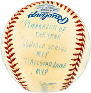 Frank Robinson Autographed Official AL Statball Baseball Baltimore Orioles 16 Inscriptions #99/1000 Beckett BAS QR #BU86755