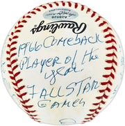 Orlando Cepeda Autographed Official NL Statball Baseball San Francisco Giants 16 Inscriptions #122/1000 Beckett BAS QR #BU86757