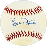 Bob Bobby Pfeil Autographed Official NL Baseball New York Mets Beckett BAS QR #BU86783