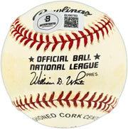 Bob Bobby Pfeil Autographed Official NL Baseball New York Mets Beckett BAS QR #BU86783