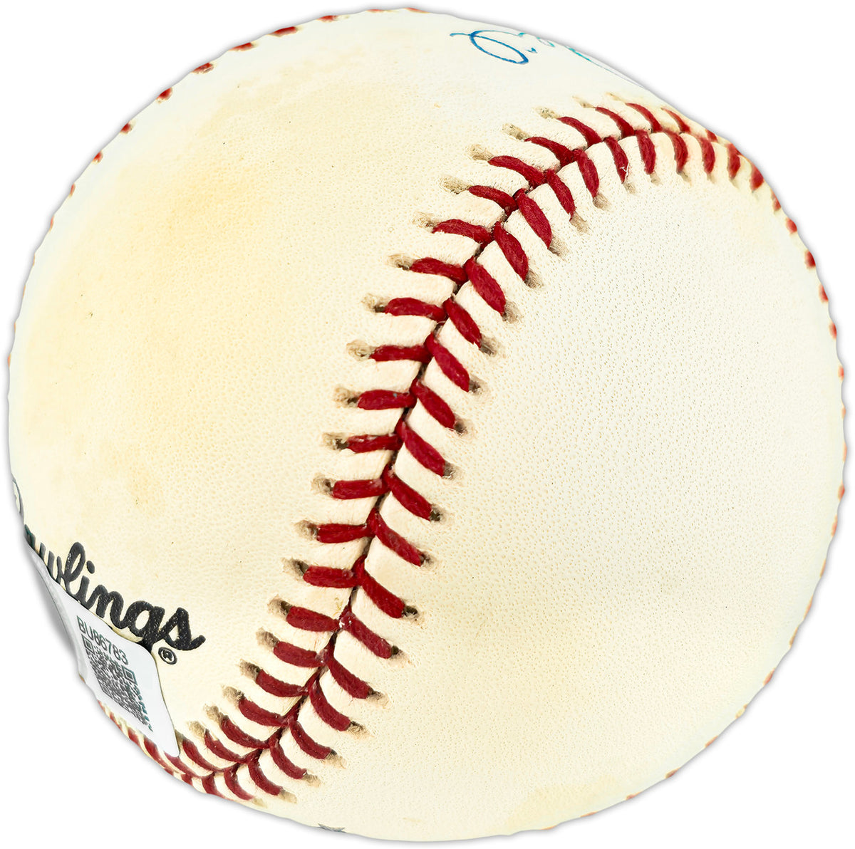 Bob Bobby Pfeil Autographed Official NL Baseball New York Mets Beckett BAS QR #BU86783