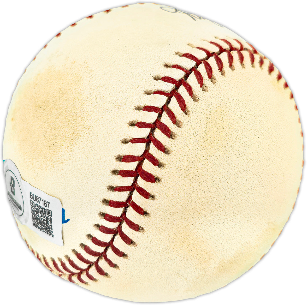 Rudy May Autographed Official AL Baseball New York Yankees "#45" (Smudged) Beckett BAS QR #BU87187