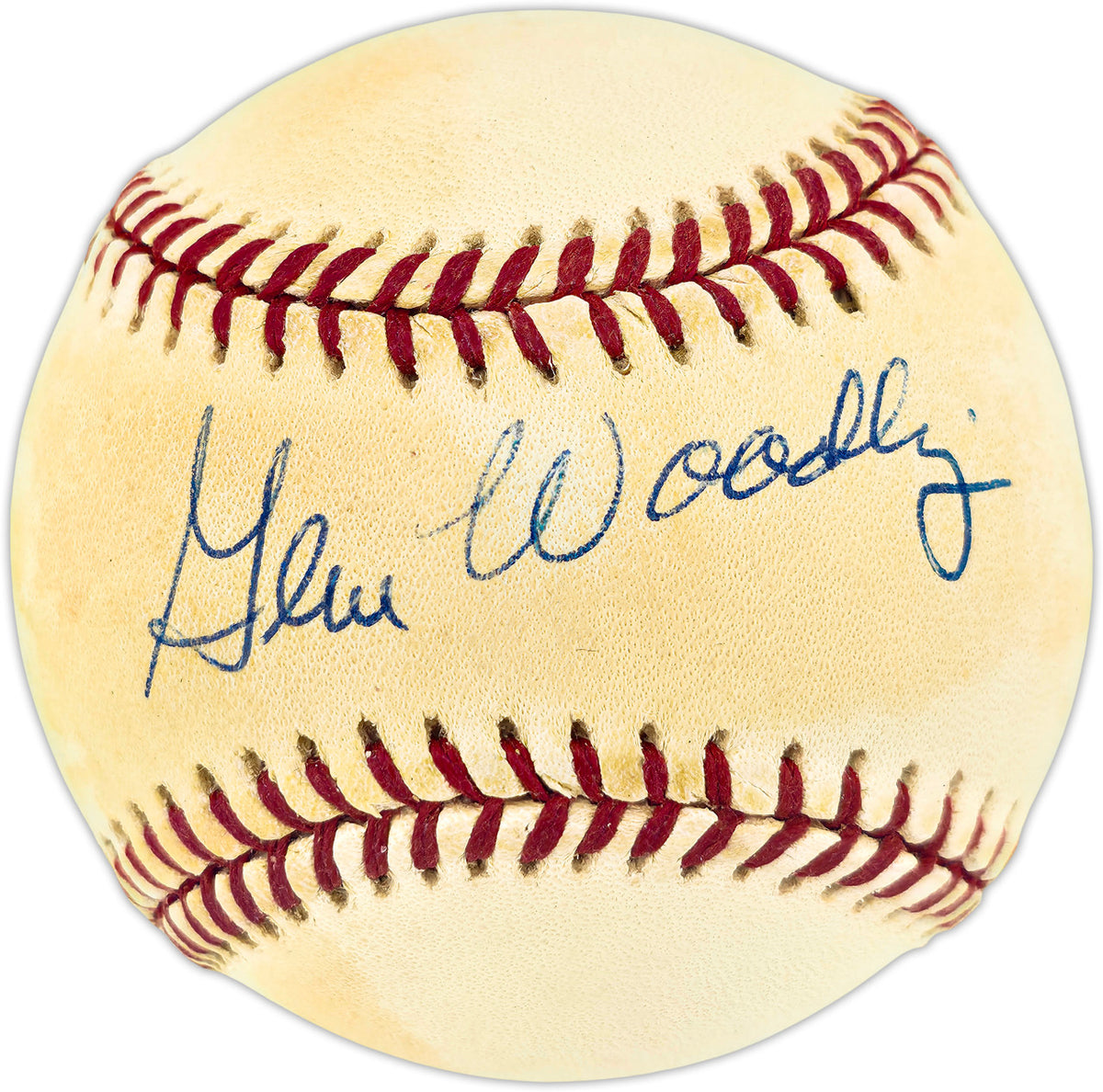 Gene Woodling Autographed Official AL Baseball New York Yankees Beckett BAS QR #BU87191