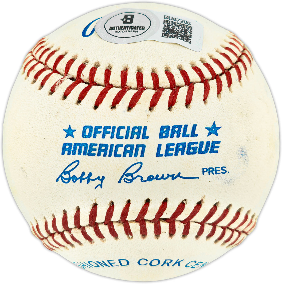 Ned Garver Autographed Official AL Baseball Detroit Tigers Beckett BAS QR #BU87206