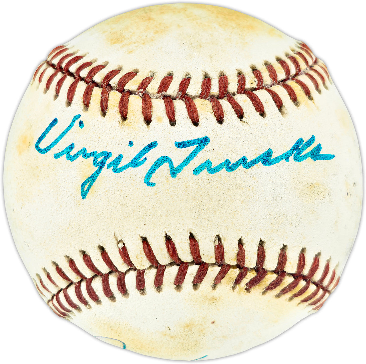 Joe Ginsberg & Virgil Trucks Autographed Official AL Baseball Detroit Tigers Beckett BAS QR #BU87215