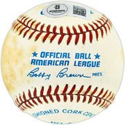 Joe Ginsberg & Virgil Trucks Autographed Official AL Baseball Detroit Tigers Beckett BAS QR #BU87215