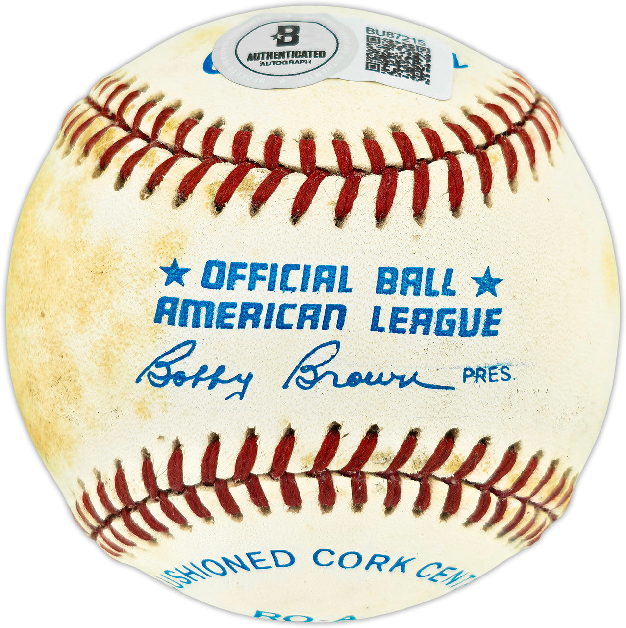 Joe Ginsberg & Virgil Trucks Autographed Official AL Baseball Detroit Tigers Beckett BAS QR #BU87215