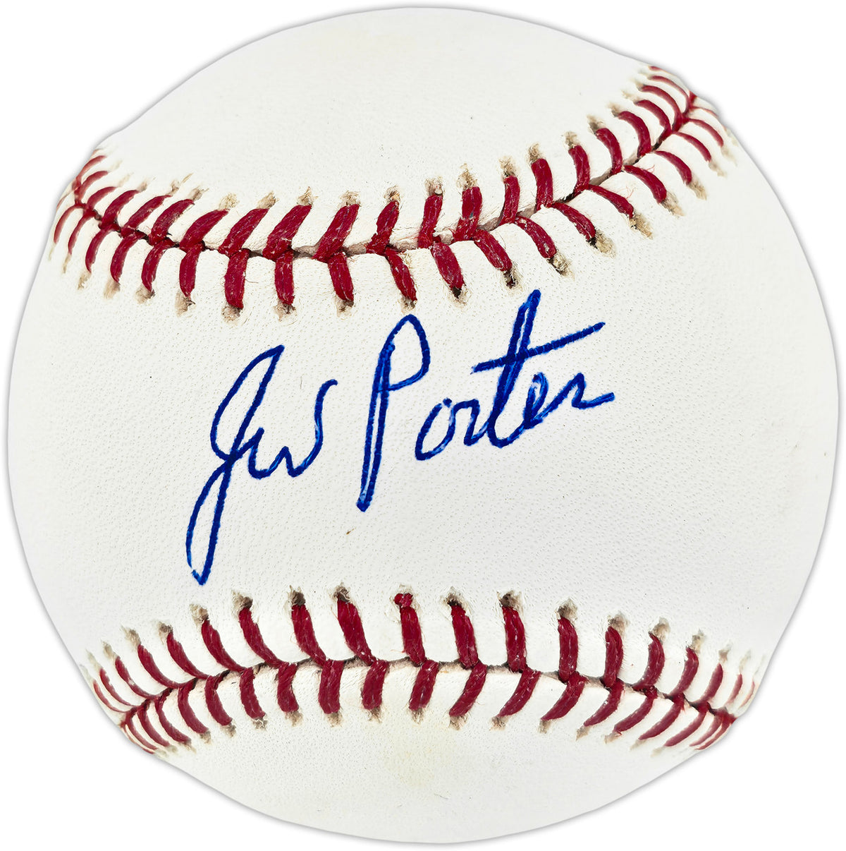 J.W. Porter Autographed Official MLB Baseball St. Louis Cardinals, Detroit Tigers Beckett BAS QR #BU87219