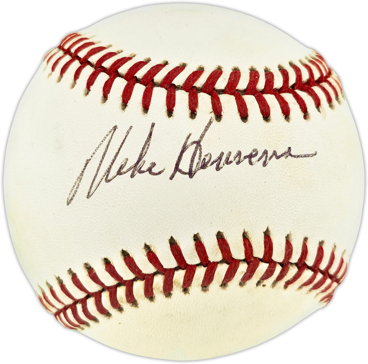 Mike Henneman Autographed Official AL Baseball Detroit Tigers Beckett BAS QR #BU87221