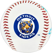 Joe Ginsberg & Virgil Trucks Autographed Official Tigers logo Baseball Detroit Tigers Beckett BAS QR #BU87226