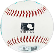Joe Ginsberg & Virgil Trucks Autographed Official Tigers logo Baseball Detroit Tigers Beckett BAS QR #BU87226