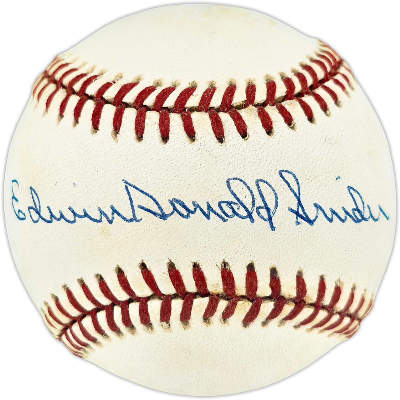Duke Snider Autographed Official NL Baseball Brooklyn Dodgers "Edwin Donald" Full Name Beckett BAS QR #BU86792