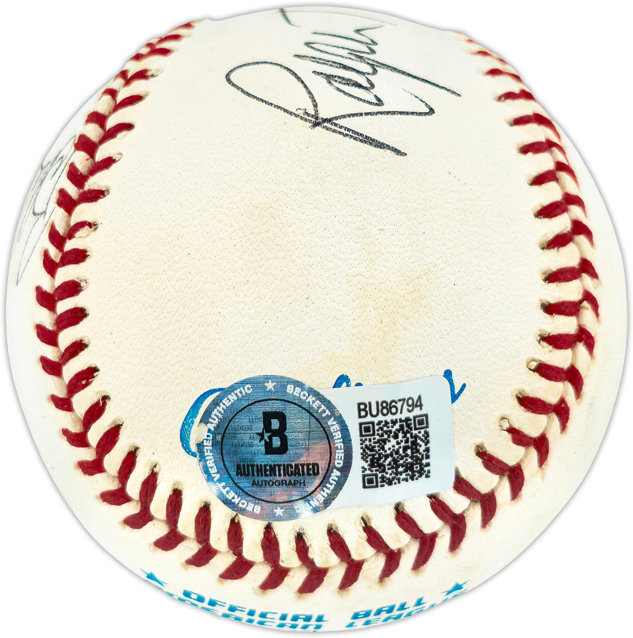 Bobby Thomson & Ralph Branca Autographed Official AL Baseball Full Names Beckett BAS QR #BU86794