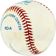 Bobby Thomson & Ralph Branca Autographed Official AL Baseball Full Names Beckett BAS QR #BU86794