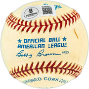 Gene Hermanski Autographed Official AL Baseball Brooklyn Dodgers Full Name Beckett BAS QR #BU86801