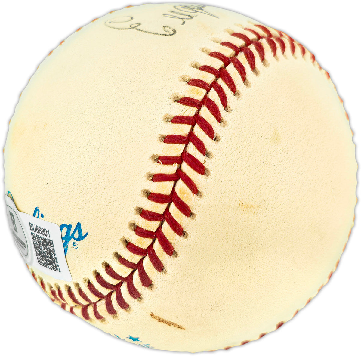 Gene Hermanski Autographed Official AL Baseball Brooklyn Dodgers Full Name Beckett BAS QR #BU86801