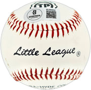 Carl Erskine Autographed Official Little League Baseball Brooklyn Dodgers Full Name Beckett BAS QR #BU86802
